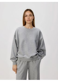 Reserved - Gładka bluza z bawełną - jasnoszary ze sklepu Reserved w kategorii Bluzy damskie - zdjęcie 189283413