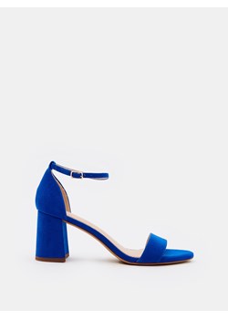 Mohito - Kobaltowe sandały na słupku - niebieski ze sklepu Mohito w kategorii Sandały damskie - zdjęcie 189285502