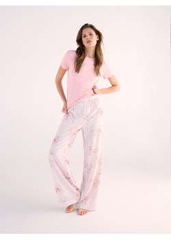 Reserved - Dwuczęściowa piżama z wiskozą - brązowy ze sklepu Reserved w kategorii Piżamy damskie - zdjęcie 189286444