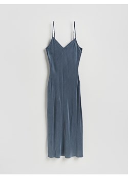 Reserved - Sukienka z cupro - szary ze sklepu Reserved w kategorii Sukienki - zdjęcie 189286510