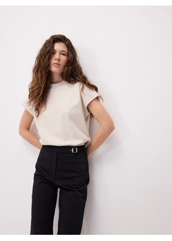 Reserved - T-shirt z raglanowym rękawem - beżowy ze sklepu Reserved w kategorii Bluzki damskie - zdjęcie 189286622