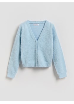 Reserved - Dzianinowy kardigan - jasnoniebieski ze sklepu Reserved w kategorii Swetry dziewczęce - zdjęcie 189287071