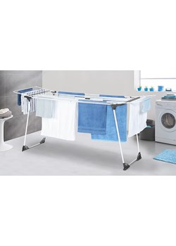 IDOMYA Essentials Suszarka "Ultimate" w kolorze czarno-białym na pranie - 210 x 90 x 56 cm ze sklepu Limango Polska w kategorii Akcesoria łazienkowe - zdjęcie 189289890