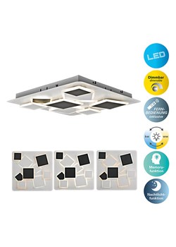 näve Lampa sufitowa LED "Vincent" w kolorze biało-czarnym - KEE E (A do G) ze sklepu Limango Polska w kategorii Oświetlenie - zdjęcie 189297274