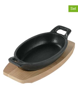 Stoneline 3-częściowy zestaw "Freyersbacher®" w kolorze czarnym - 15 x 9 cm ze sklepu Limango Polska w kategorii Garnki - zdjęcie 189301144