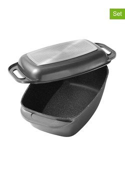 Stoneline 2-częściowy zestaw "XX" w kolorze szarym - 43 x 26 cm ze sklepu Limango Polska w kategorii Akcesoria kuchenne - zdjęcie 189301683