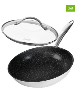 Stoneline 2-częściowy zestaw "Professional" w kolorze srebrnym - Ø 24 cm ze sklepu Limango Polska w kategorii Garnki - zdjęcie 189301750