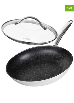 Stoneline 2-częściowy zestaw "Professional" w kolorze srebrnym - Ø 28 cm ze sklepu Limango Polska w kategorii Garnki - zdjęcie 189301764