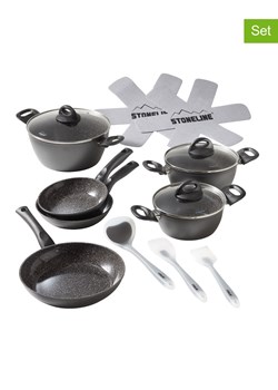 Stoneline 14-częściowy zestaw w kolorze czarnym ze sklepu Limango Polska w kategorii Garnki - zdjęcie 189301771