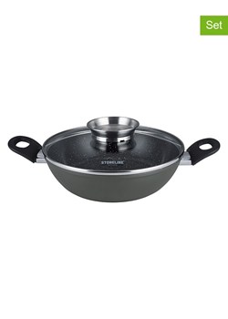 Stoneline 2-częściowy zestaw "Ceramic" w kolorze szarym - Ø 24 cm ze sklepu Limango Polska w kategorii Garnki - zdjęcie 189301830