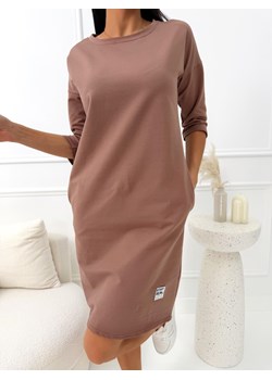 Brązowa Sportowa Sukienka ze sklepu ModnaKiecka.pl w kategorii Sukienki - zdjęcie 189303110