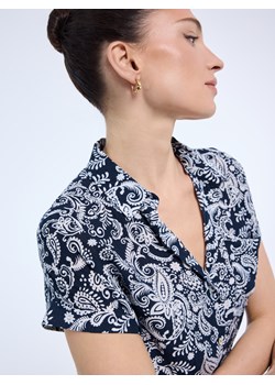 Mohito - Koszulowa sukienka mini - granatowy ze sklepu Mohito w kategorii Sukienki - zdjęcie 189303633