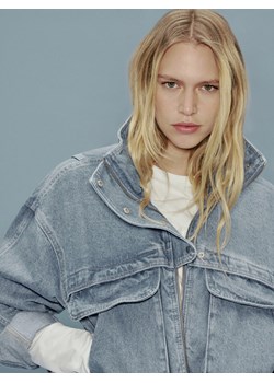 Reserved - Jeansowa kurtka ze stójką - niebieski ze sklepu Reserved w kategorii Kurtki damskie - zdjęcie 189304550