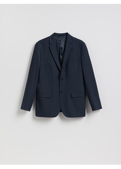 Reserved - Marynarka slim fit w micro kratę - granatowy ze sklepu Reserved w kategorii Marynarki męskie - zdjęcie 189304654