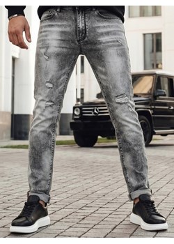 Spodnie męskie jeansowe szare Dstreet UX4133 ze sklepu DSTREET.PL w kategorii Jeansy męskie - zdjęcie 189306031