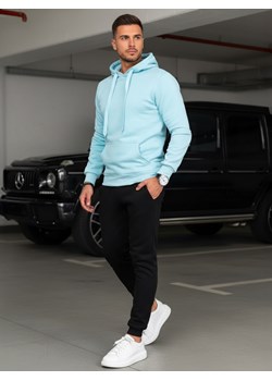 Dres męski błękitno-czarny Dstreet AX0650 ze sklepu DSTREET.PL w kategorii Dresy męskie - zdjęcie 189306044