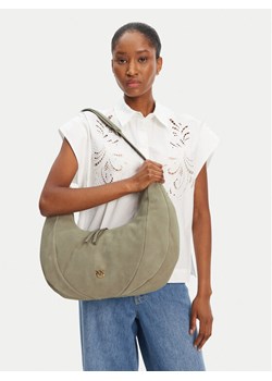 Torebka PINKO Slouchy Hobo Big PE 25 PLTT 104295 A29N Szary ze sklepu eobuwie.pl w kategorii Torebki damskie - zdjęcie 189306082