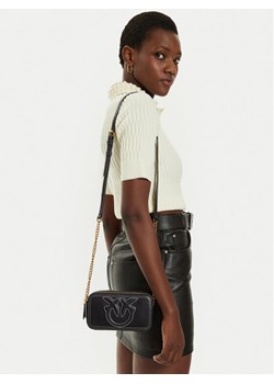 Torebka Pinko Pelle Bottalata 103799 Czarny ze sklepu eobuwie.pl w kategorii Listonoszki - zdjęcie 189306114