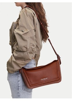 Torebka Desigual 25SAXP52 Brązowy ze sklepu eobuwie.pl w kategorii Listonoszki - zdjęcie 189306153