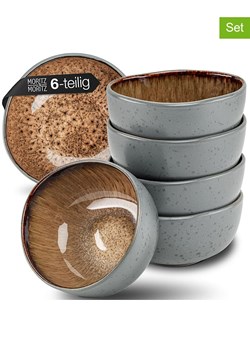Moritz &amp; Moritz Miski (6 szt.) "Organic" w kolorze szaro-jasnobrązowym - Ø 15,5 cm ze sklepu Limango Polska w kategorii Naczynia - zdjęcie 189306891