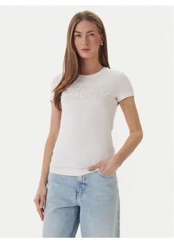 Guess T-Shirt W5GI04 J1314 Biały Slim Fit ze sklepu MODIVO w kategorii Bluzki damskie - zdjęcie 189307101