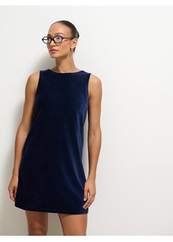 Mohito - Trapezowa granatowa sukienka mini - granatowy ze sklepu Mohito w kategorii Sukienki - zdjęcie 189307474