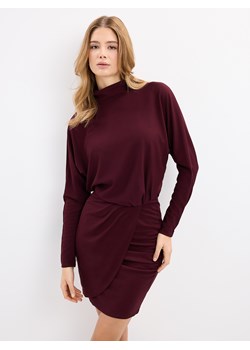 Mohito - Dzianinowa sukienka mini - kasztanowy ze sklepu Mohito w kategorii Sukienki - zdjęcie 189307673