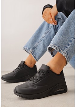 Czarne Sneakersy na Platformie z Transparentną Wstawką przy Podeszwie Riovira ze sklepu renee.pl w kategorii Buty sportowe damskie - zdjęcie 189309253