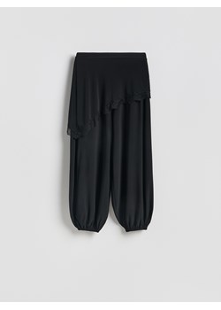 Reserved - Spodnie balloon ze spódnicą - czarny ze sklepu Reserved w kategorii Spodnie damskie - zdjęcie 189309754