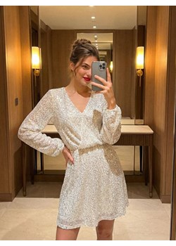 Sinsay - Cekinowa sukienka - srebrny ze sklepu Sinsay w kategorii Sukienki - zdjęcie 189310183