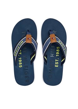 Japonki Tommy Hilfiger Sporty Hilfiger Beach Sandal FM0FM05805 Niebieski ze sklepu eobuwie.pl w kategorii Klapki męskie - zdjęcie 189310474