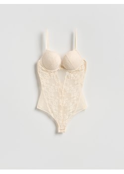 Reserved - Koronkowe body - złamana biel ze sklepu Reserved w kategorii Body damskie - zdjęcie 189313611