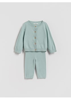 Reserved - Dzianinowy komplet - jasnozielony ze sklepu Reserved w kategorii Komplety niemowlęce - zdjęcie 189313652