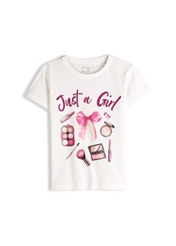 GATE Bawełniana koszulka z nadrukiem 8Y ze sklepu gateshop w kategorii Bluzki dziewczęce - zdjęcie 189314024