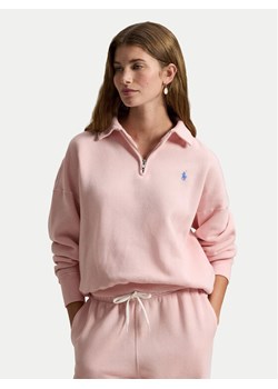 Polo Ralph Lauren Bluza 211B18685008 Różowy Relaxed Fit ze sklepu MODIVO w kategorii Bluzy damskie - zdjęcie 189314262