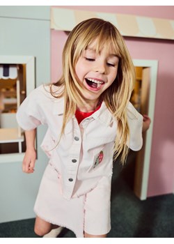 Reserved - Koszula z haftem Pusheen - pastelowy róż ze sklepu Reserved w kategorii Koszule dziewczęce - zdjęcie 189314890