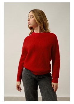 AUTHENTIC CASHMERE Kaszmirowy sweter "Oceane" w kolorze czerwonym ze sklepu Limango Polska w kategorii Swetry damskie - zdjęcie 189315281