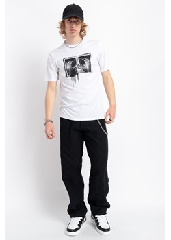 Czarne spodnie materiałowe WIDE LEG w wytłoczony wzór kraty, Rozmiar - 170, Kolor - Czarny ze sklepu REPORTER w kategorii Spodnie chłopięce - zdjęcie 189316653