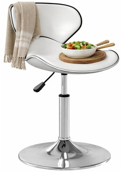 Białe nowoczesne krzesło barowe B9-W15 ze sklepu Edinos.pl w kategorii Hokery - zdjęcie 189317792