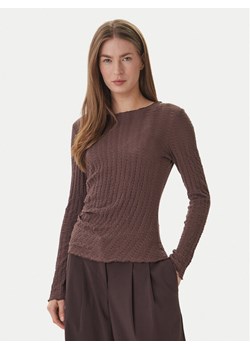 ONLY Bluzka Ella 15368469 Brązowy Slim Fit ze sklepu MODIVO w kategorii Bluzki damskie - zdjęcie 189318611