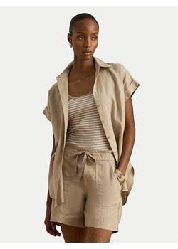 LAUREN RALPH LAUREN Koszula 200699152052 Beżowy Relaxed Fit ze sklepu MODIVO w kategorii Koszule damskie - zdjęcie 189318613