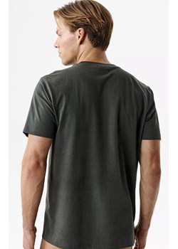 Atlantic bawełniany t-shirt męski NMT-033-KHAKI CIEMNY, Kolor khaki, Rozmiar L, ATLANTIC ze sklepu Primodo w kategorii T-shirty męskie - zdjęcie 189319721