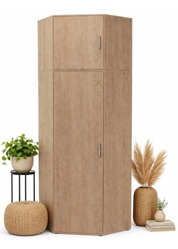 Skandynawska szafa narożna z nadstawką N0-R28 ze sklepu Edinos.pl w kategorii Szafy - zdjęcie 189320311