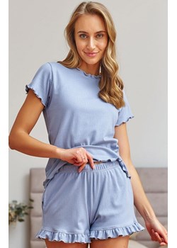 Doctor Nap piżama damska z prążkowanej bawełny PM.4315.SKY_BLUE, Kolor błękitny, Rozmiar S, Doctor Nap ze sklepu Intymna w kategorii Piżamy damskie - zdjęcie 189320461