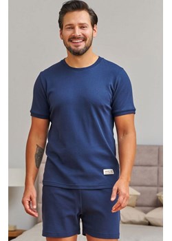 Doctor Nap piżama męska z prążkowanej bawełny PMB.7413.COSMOS, Kolor granatowy, Rozmiar M, Doctor Nap ze sklepu Intymna w kategorii Piżamy męskie - zdjęcie 189320480