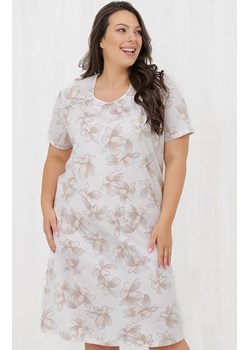 Bawełniana koszula nocna z krótkim rękawem Empiria, Kolor kremowo-beżowy, Rozmiar M, Italian Fashion ze sklepu Intymna w kategorii Koszule nocne - zdjęcie 189320592