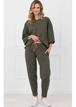 Spodnie dresowe damskie khaki Kaori, Kolor khaki, Rozmiar S, Italian Fashion ze sklepu Intymna w kategorii Spodnie damskie - zdjęcie 189320662