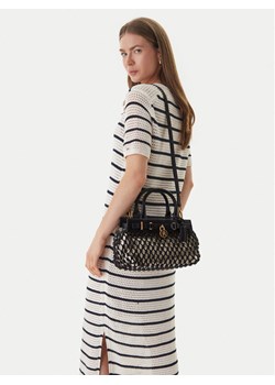 Torebka Tommy Hilfiger American Icon Mini Tote Macrame AW0AW18542 Czarny ze sklepu eobuwie.pl w kategorii Torebki worki - zdjęcie 189320934