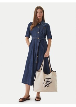 Torebka Tommy Hilfiger Th Summer Tote Canvas AW0AW18398 Biały ze sklepu eobuwie.pl w kategorii Torby Shopper bag - zdjęcie 189320993