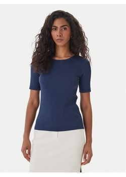 Fracomina T-Shirt FS26ST7008K420Q7 Granatowy Slim Fit ze sklepu MODIVO w kategorii Bluzki damskie - zdjęcie 189322744